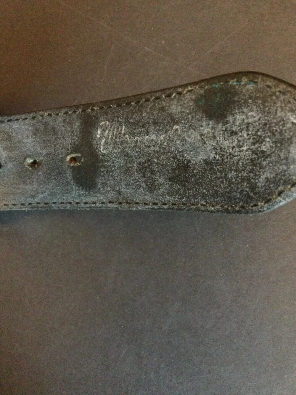 Vintage Wrangler Mens Western Top Grain Leather Belt Size 34 Southwestern Aztec
